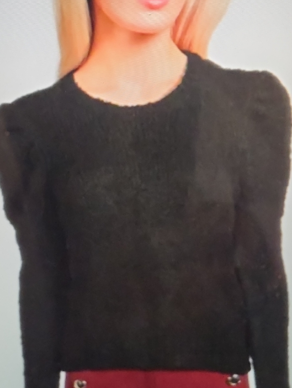 DEREK LAM 10 CROSBY Puff Sleeve Alpaca Blend Sweater Size M $350